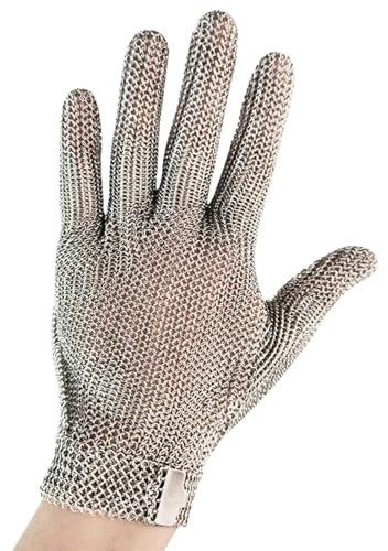 Kettenhandschuh Metzger, Schnittfeste Handschuhe Sicherheitsschutz Arbeit Handschuhe Metall Edelstahl Drahthandschuhe Cut Resistant Outdoor Gartenarbeit Küche S