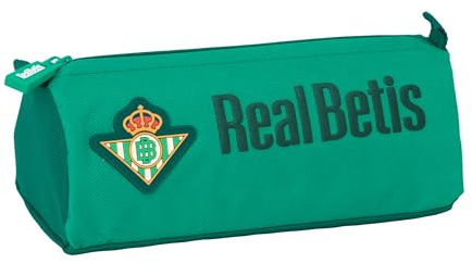 safta Real Betis BALOMPIÉ Federmäppchen mit Reißverschluss und Fach, Federmäppchen für Kinder, ideal für Kinder im Schulalter, bequem und vielseitig, Qualität und Widerstandsfähigkeit, 21 x 7 x 8 cm