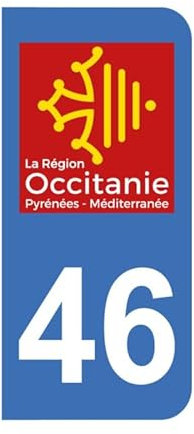 Adesivi 46 Logo Nuova regione Occitania per targa