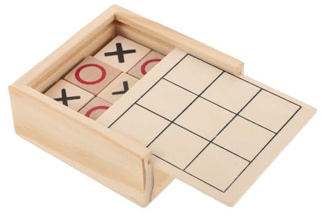 LRXIYODE Holz Spiel für Familien Tragbares Brettspiel aus Holz Pädagogisches Denkspiel für Soziale Treffen Fördert Kognitive Fähigkeiten und Strategisches Denken