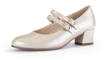 Gabor Damen Riemchen Pumps, Frauen Pumps,Glitzer,Rolling-Soft,Sensitive,Basic,Derby,Silber,rosa,grau,beige,Lack,braun,Puder (Gold),40 EU / 6.5 UK