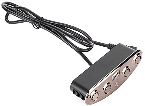 USB-Sofa-Ladegerät, galvanisiertes -Steckdosen-Ladegerät, USB-Ladegriff mit 5 Tasten, für Zuhause, Büro, Schwarz, 13 x 4,7 x 4 cm