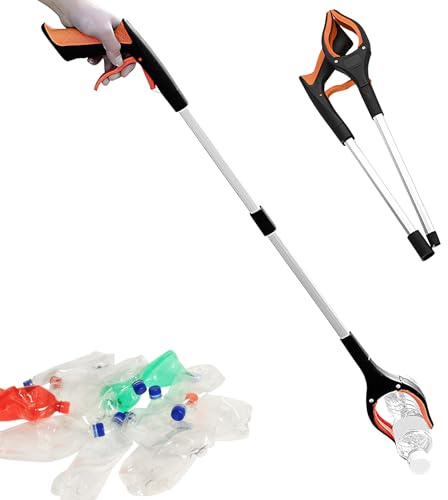 Outils de Ramassage, 83cm Pince Ramasse Objet Pliable, Pince pour Ramasser sans Se Baisser, Ramasseur de Déchets avec Poignées Magnétiques pour Seniors Handicapés
