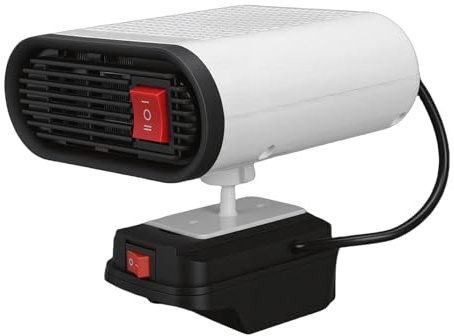 Hyuduo Chauffage électrique au Lithium, Dégivreur de Voiture Portable avec Deux Ports USB et Rotation à 360° pour Batterie, Chauffage Compact sans Fil pour un Usage Personnel dans le