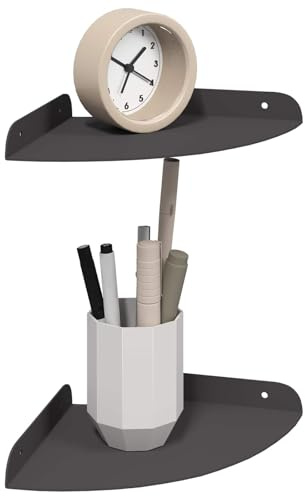 vidaXL Schwebendes Regal mit Regal 2 pcs Schwarz 18 x 18 x 2 cm, Wohnzimmer, minimalistisches Design, schwebendes Regal, platzsparend, Moderne Wandmontage für Deine Deko