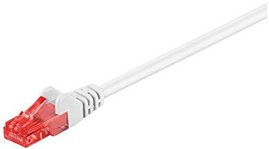 goobay 68639 CAT 6 Patchkabel, U/UTP, Weiß - CCA Kupfergemisch