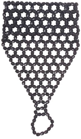 W WIDMANN MILANO Party Fashion 1726B - Finger-Armband mit Perlen, dehnbar durch Gummiband, Perlenschmuck, Armkette, Charleston, 20er Jahre, Kostüm, Verkleidung