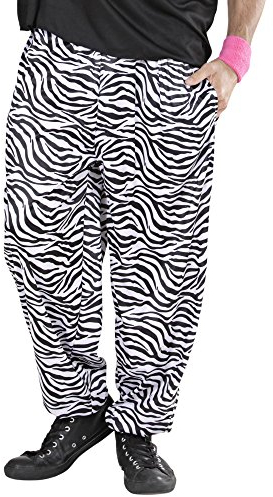 W WIDMANN MILANO Party Fashion - 80er Jahre Hose mit Zebra Muster, Jogginghose, Faschingskostüme