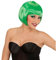 NET TOYS Kurzhaar Bob Perücke Pagenkopf grün Damenperücke mit Pony 20er Jahre Frisur Kurzhaarperücke Damen Faschingsperücke Karnevalsperücke