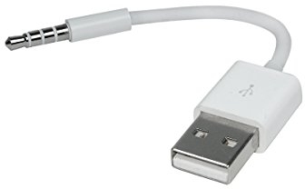 SAMTECH 2-in-1 Shuffle USB Sync Charger Adapter Cable for iPod Shuffle 3rd, 4th Generation