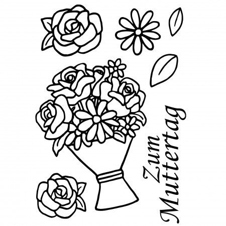 EFCO Stempel Clear, Zum Muttertag, A7 / 74 x 105 mm, 7 - teilig, transparent