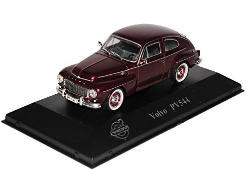 Atlas Volvo PV544 Coupe Dunkel Rot 1/43 Modell Auto mit individiuellem Wunschkennzeichen