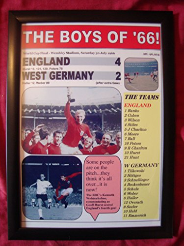 Lilywhite Multimedia England 4 West Germany 2 - 1966 World Cup Final - framed print