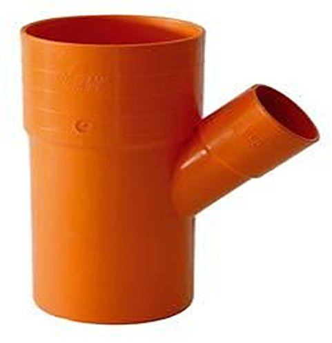 Braga Abzweigdose 45 ° PVC eingeschränkter rot orange Durchm.100/50 mm. Wasser, Kanaldeckels