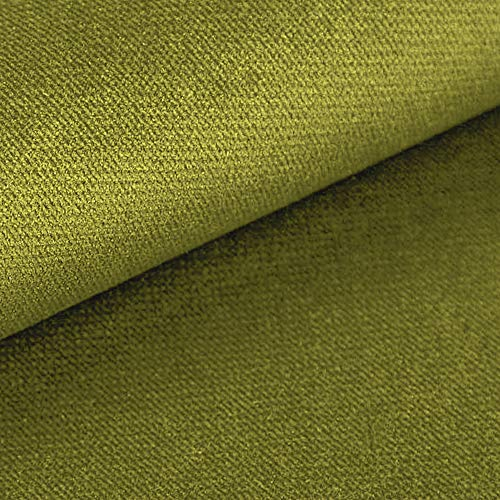 novely® Passau | 1 lfm | samtig weicher Chenille Möbelstoff in 26 Farben | Polsterstoff (16 Grün)