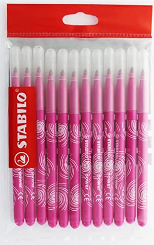 Stabilo Power – Ricarica Schoolpack di 12 pennarelli, punta media Rosa