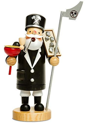 Sikora RM-A Räuchermännchen aus Holz 3 Größen Verschiedene Motive, Farbe/Modell:A26 schwarz - Bergmann, Höhe in cm:Höhe ca. 15 cm