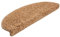 vidaXL 15x Stufenmatte Halbrund rutschfest Stufenmatten Treppenmatten Treppenteppich Stufenschoner Treppenschoner Treppenschutz Matte Beige 65x21x4cm