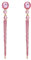 Clearine Orecchini Moda moda Cristallo Ovale Lungo perlina Bar Lampadario pendente Rose-Oro-fondo