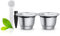 i Cafilas Nepresso Cápsulas de café recargables de acero inoxidable para llenar – Cápsulas de recarga reutilizables para máquinas Nepresso Espresso 2 cápsulas