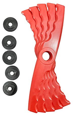 Bazargiusto - Testina lama Diablo 2 per decespugliatore per taglio erba rovi, kit 5 pezzi