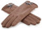 Rose Black Winter Handschuhe für Damen mit süßer Schleife - Feinste Auswahl (Beige Latte)