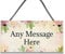 GuteGifts Personalised with Any Message Floral Acrylic Plaque Home Decoration Accessory Door Wall Hanging Sign Craft Artwork Gifts