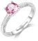 Philip Jones Anello in Cristallo Rosa Regolabile Creato con Cristalli Zircondia®