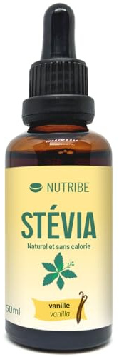 Nutribe Stevia Liquida 50ml Vera Vaniglia, dolcificante naturale senza calorie