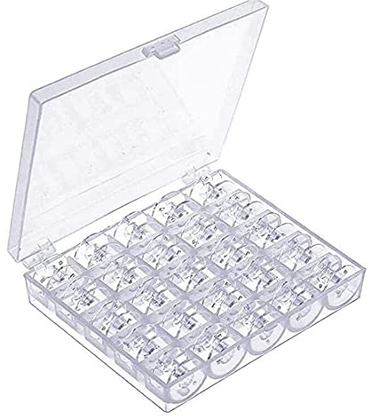 Sewing Machine Bobbins Spulen Nähmaschine,25 Stück Kunststoff Nähmaschine Spulen,Transparent Nähmaschinenspule für Elna,Janome,Brother,Singer,Veritas,Babylock,Kenmore