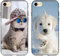 Tveinan Hülle für iPhone SE 2022/8/7/ iPhone SE 2020 Handyhülle, 2 Pack Weiche Silikon Schwarz Schutzhülle für iPhone 8, Slim TPU Bumper Stoßfest Case, Süß Muster Silikonhülle Cover - Katze Hund