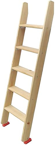 Hochbett Leiter Hölzern Etagenbettleiter Schwerlast Hochbettleitern, Mit Haken & rutschfeste Fußpolster, Für Schlafzimmer/Wohnmobil/Wohnheim/Home Loft (Size : 5 Step)