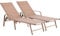 Habitat et Jardin - Lot de 2 Bains de Soleil en Métal et Textilène Farniente - Chaises de Jardin, Piscine et Balcon - Transats avec Dossier Inclinable - Marron
