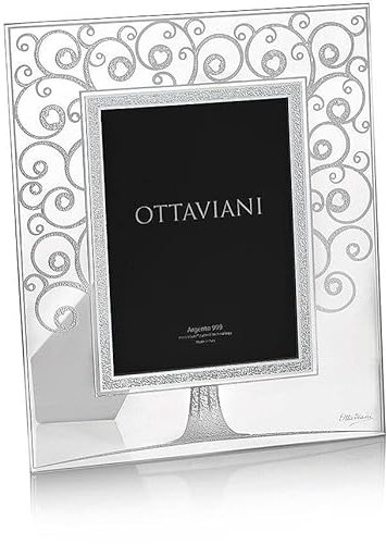 Ottaviani Portafoto della Collezione Albero dell'amore in Cristallo e foglia argento Tecnologia Silver Foil cm 13x18