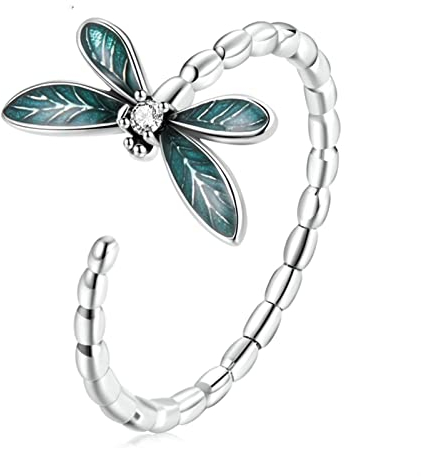 Dragonfly Adjustable Ring Animal Rings Hollow Finger Ring Band Jewelry Cubic Zirconia Ring Cubic Zirconia Jewelry for Women Girl Gift
