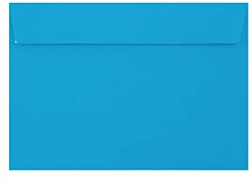 C6 farbige Briefumschläge für A6-Grußkarten, Hochzeitseinladungen und Bastelarbeiten, 114 x 162 mm, 50 Stück (hellblau, haftklebend)