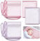 Hosuly 2 Pcs Satin Bassinet Sheet Baby Hair Soft Silk Feeling Sheet Baby Bassinet Sheets for Rectangle Cradle Bassinet Pad Mattress Boys and Girls Newborn and Infant (Pink and Purple)