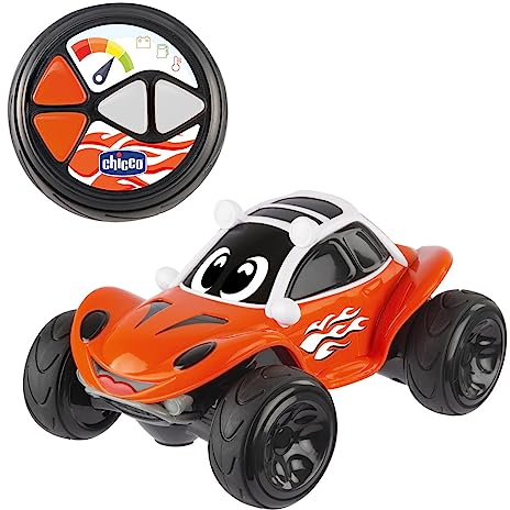 Chicco Happy Buggy Funkgesteuertes Kinderauto,mit intuitiver Funksteuerung & extra großen Rädern zum Fahren auf Allen Untergründen in 4 Richtungen, spritziges Design,Spiele für Kinder von 2-6 Jahren