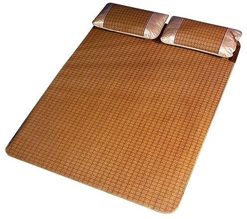 UE-MAOLU Kühlende Isomatte, bequemes Bambusbettlaken, Sommerschlafmatte, Fußmatten zum Schlafen, Faltbare Rattan-Sommerschlafmatte, Cool Pad, kühlendes Bettkissen (Size : 180 * 200cm)