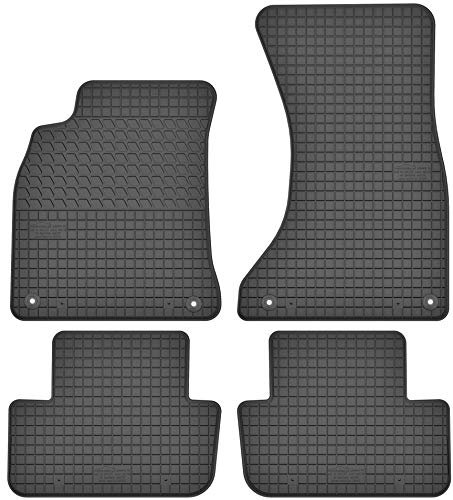 Maßgefertigte Auto Gummimatten, kompatibel mit Audi A4 B8 von 2008 bis 2015-4 teilige Gummifußmatten Set, Geruchlos & Abriebfest, Hochwertige Fußmatte Auto Accessoires