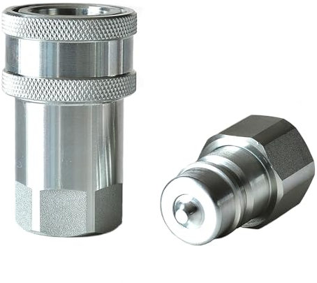 Raccord hydraulique à dégagement rapide, coupleurs mâles G (6,35 mm) à connexion et déconnexion rapides pour chargeur de tracteur