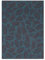 Drap Plat imprimé en Bambou, Iris 240 x 300cm, Origin, Bleu Paon