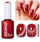 Ozzeal Cat Eye UV Gel Nagellack, 15ML Blut Rot Crystal Magnetischer Katzenauge Frühling Sommer Glitter Holographisch Shimmer Soak Off UV Led