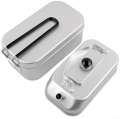 Boîte à déjeuner 2 en 1 en aluminium pour camping, festivals, excursions de pêche