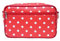 Lenkertasche Fahrradtasche aus bedruckter Plane, mit abnehmbarem Schultergurt, für Frauen Wasserdicht Bike Bag - Design Lunares rot