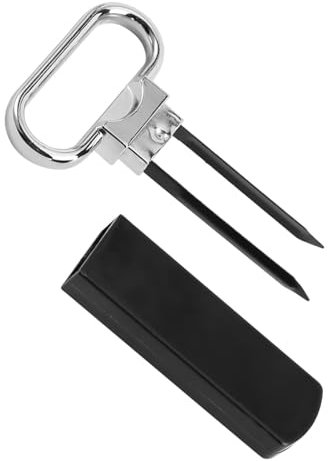 Hominas Tire-Bouchon Lame, Remover Ouvre-Bouteille de Vin à Deux Broches Cork Puller de Poignée Acier Inoxydable pour Vin Bière Bar Cuisine, Noir