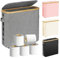 32L Toilet Roll Storage, Toilet Paper Storage Basket with Lid, Waterproof Toilet Roll Storage Box for 16 Rolls, Loo Roll Storage with Handle, Bamboo Bathroom Storage Container (Grey)