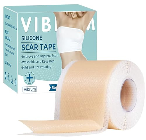 Silicone Scar Tape,Narbenpflaster,Wasserfest Silicone Scar Sheets,Wiederverwendba Silikon Narbenpflaster,Professionell Narbenpflaster,für Narben Durch C-Sektion Operationen(4cm×1.5m)