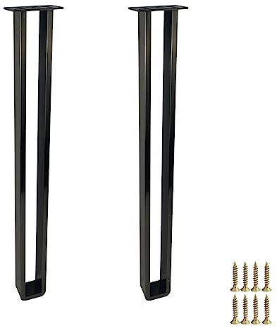 WEITINGKKK Tischbein, frühstück, barfuß 2 Stück Metall-Tischstützfüße, Edelstahl-Ersatzbeine mit Schrauben(75cm(29.5in))