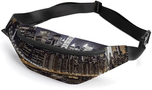 New York Night Bauchtasche, Bauchtasche, Bauchtasche, für Damen, Herren, Bauchtasche, Bauchtasche, Laufgürtel, kleine Bauchtaschen für Damen, Stil, 36 x 15 cm, Stil:, 36*15cm